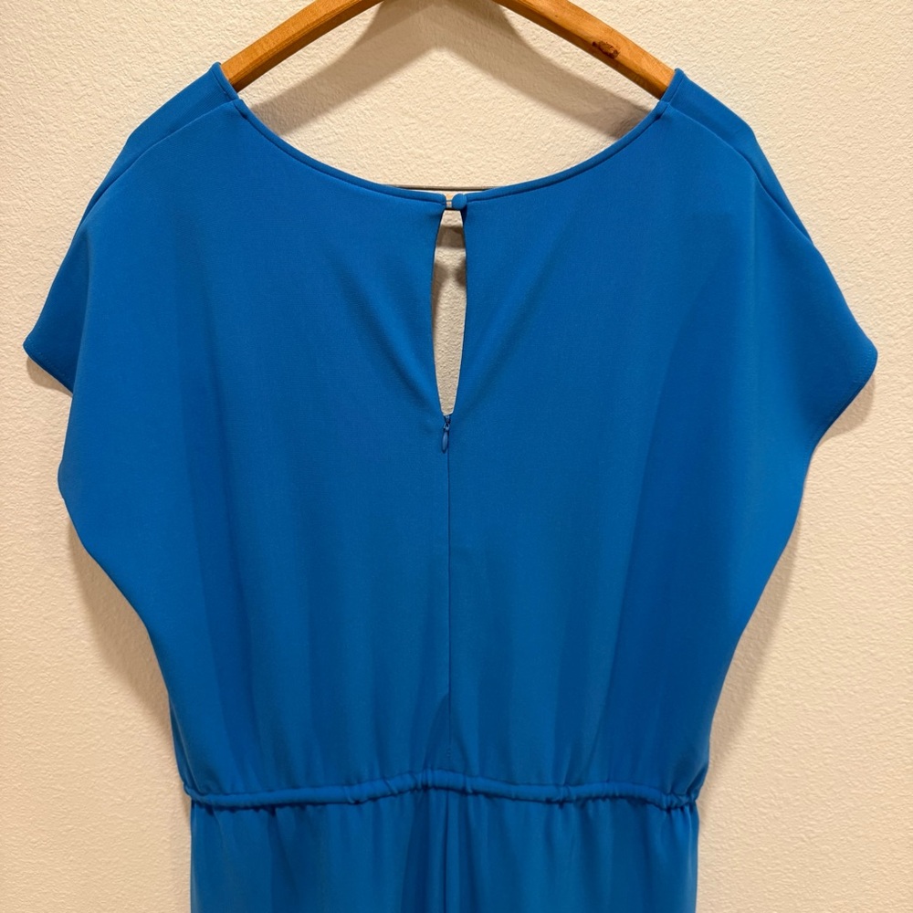 Boston Proper Vibrant Blue Capri Short Sleeve Jumpsuit Size XL NWT - Picture 5 of 12